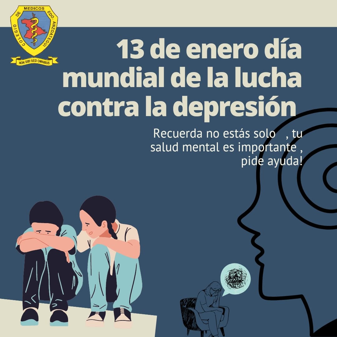 colegmedanz's tweet photo. El 13 de enero se conmemora el Día Mundial de Lucha contra la Depresión con el objetivo de sensibilizar y concientizar sobre esta patología vinculada a la salud mental que afecta aproximadamente a 280 millones de personas en el mundo🗺️ https://t.co/g2ql2swe2p