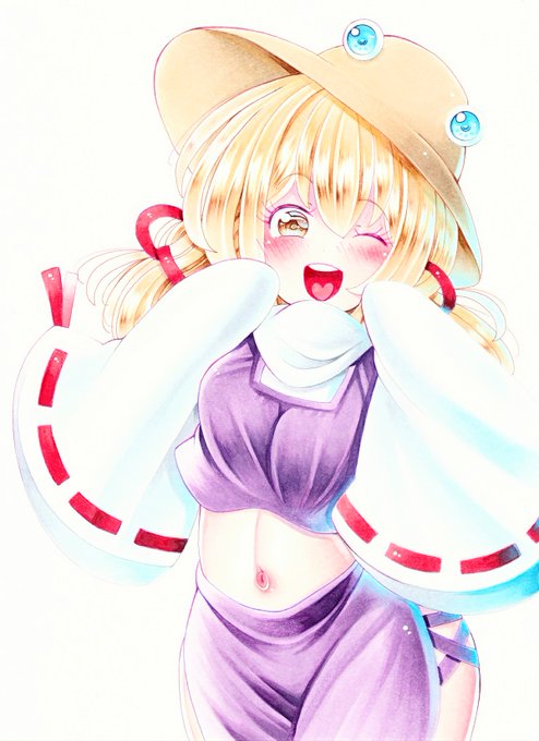 #絵を彩度100にすると超派手 
彩度100%諏訪子様っ!! 