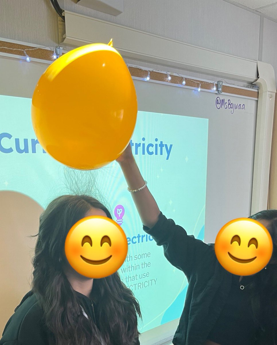 Today we started our learning around electricity in 6-3. While we discussed the difference between static &amp; current electricity, SS began to come up with examples - which led to a student suggested impromptu experiment. STATIC ELECTRICITY IN ACTION! 🎈<a href="/DesmondHDSB/">Viola Desmond Public School</a>