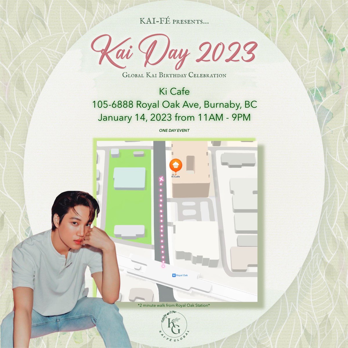 rel_rocha's tweet photo. KAIFE GLOBAL in Vancouver!
Join us to celebrate Kai’s birthday! 🧸

📍Ki Cafe
🗓️Jan 14, 2023
⏰11AM - 9PM

Purchase from special menu will get you a special edition cupsleeve, fanart postcard and unofficial PC

Hope to see you there!
#kai #kaifeglobal #kaiday2023 #kaivancouver https://t.co/8413aEKgkO