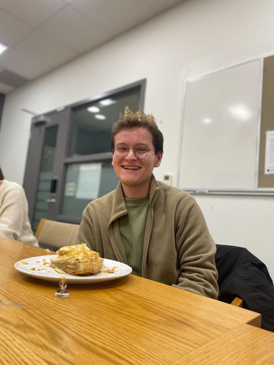 Rebecca Shapiro (@shapirorebecca) on Twitter photo Today <a href="/LaetitiaMaroc/">Dr. Laetitia Maroc</a> brought in the most *amazing* homemade galette des rois cake and made youngest student in the lab <a href="/hendriksanth/">Anthony Hendriks</a> hide under the table while we cut up pieces.
She claims this is French tradition but I’m thinking it might just be undergrad hazing in disguise Today <a href="/LaetitiaMaroc/">Dr. Laetitia Maroc</a> brought in the most *amazing* homemade galette des rois cake and made youngest student in the lab <a href="/hendriksanth/">Anthony Hendriks</a> hide under the table while we cut up pieces.
She claims this is French tradition but I’m thinking it might just be undergrad hazing in disguise