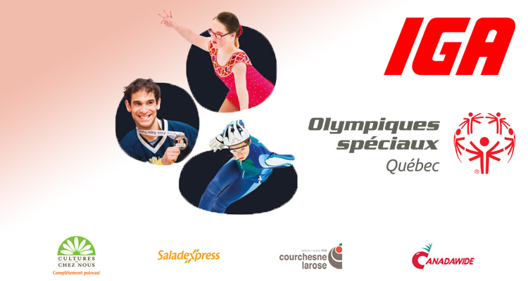 Jusqu’au 1er février prochain, à l’achat de différents produits sélectionnés dans un <a href="/IGAQC/">igaqc</a> participant, entre 5 et 25¢ par item seront remis à Olympiques spéciaux Québec. Vous pouvez aussi faire un don au moment de payer vos achats.