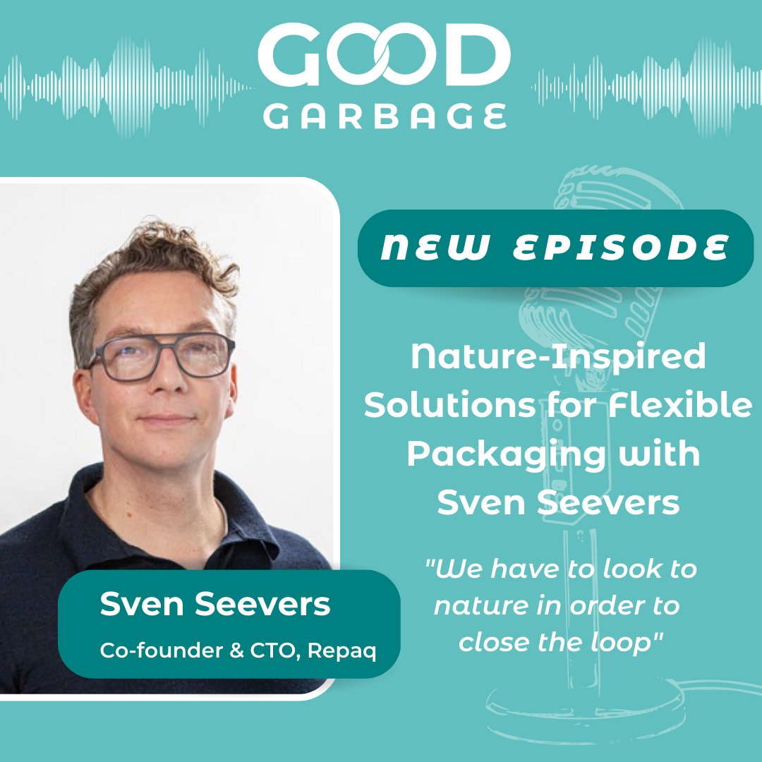GoodGarbagePod's tweet photo. Have you ever wondered how we can mitigate #foodwaste and get rid of that pesky #multilayer #packaging?

Sven Seevers of Repaq says we need to source and scale #compostable alternatives! 

Learn more in our most recent episode of #GoodGarbage: https://t.co/tPemXRyiUH
#goodgarbage https://t.co/K8q8ITdr0O