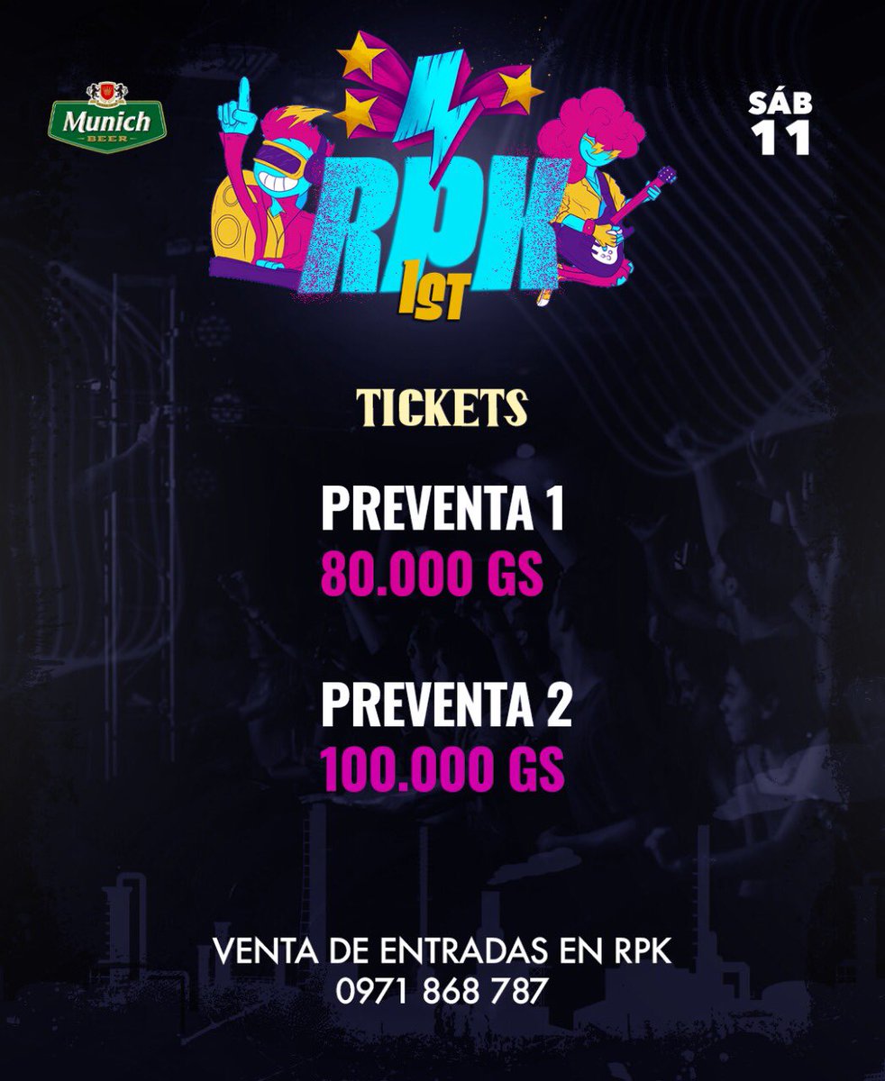 Ya están disponibles los tickets en el bar