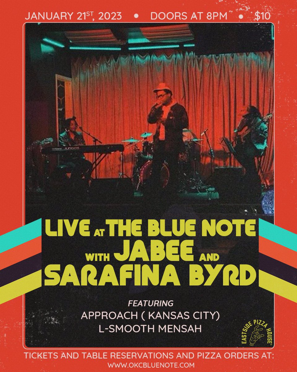 Jabee (@mynameisjabee) on Twitter photo You can reserve a table and pizza from Eastside Pizza House <a href="/ESPizzaHouse/">EastsidePizzaHouse</a> for our next Live at the <a href="/okcbluenote/">OKC Blue Note</a> show! BOOK YOUR TABLE NOW! before itās sold out!
Table reservationās: okcbluenote.com/home#east-side⦠You can reserve a table and pizza from Eastside Pizza House <a href="/ESPizzaHouse/">EastsidePizzaHouse</a> for our next Live at the <a href="/okcbluenote/">OKC Blue Note</a> show! BOOK YOUR TABLE NOW! before itās sold out!
Table reservationās: okcbluenote.com/home#east-sideā¦