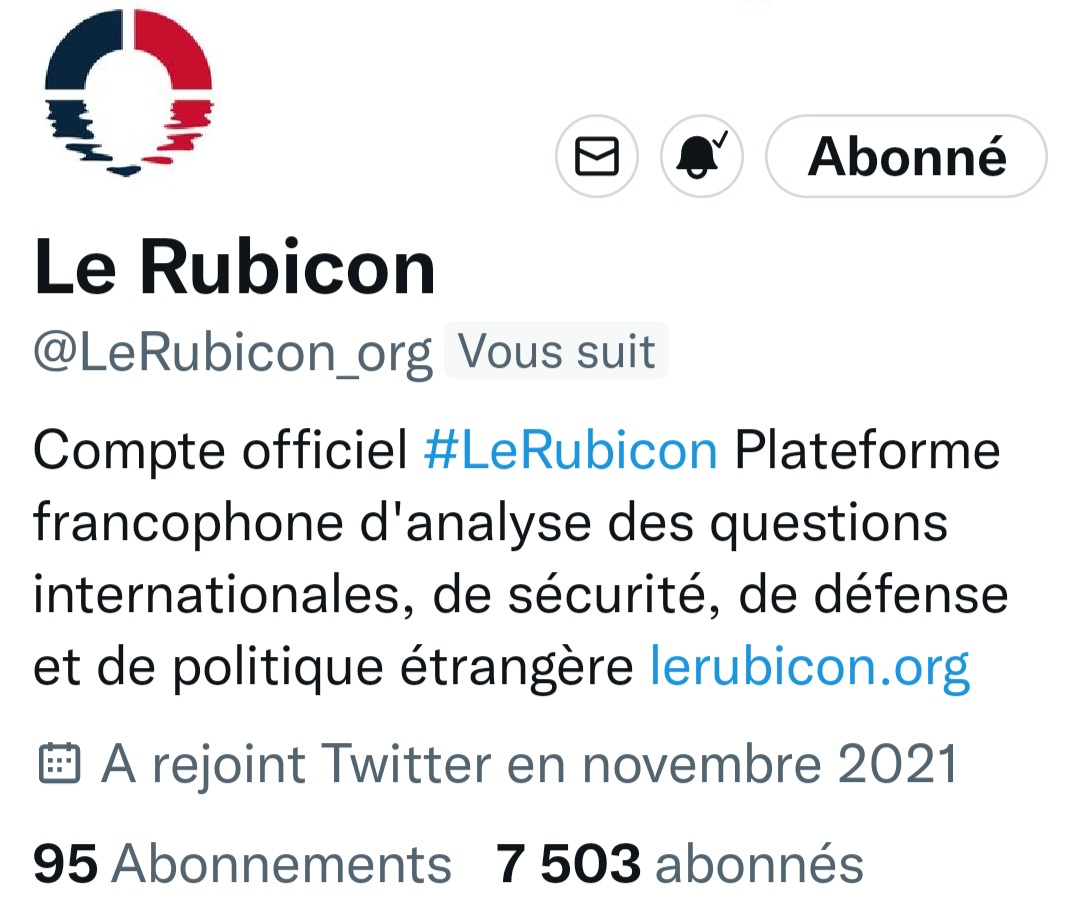 🔵🔴 #LeRubicon a dépassé la barre des 7500 abonnés. Merci à tous !
