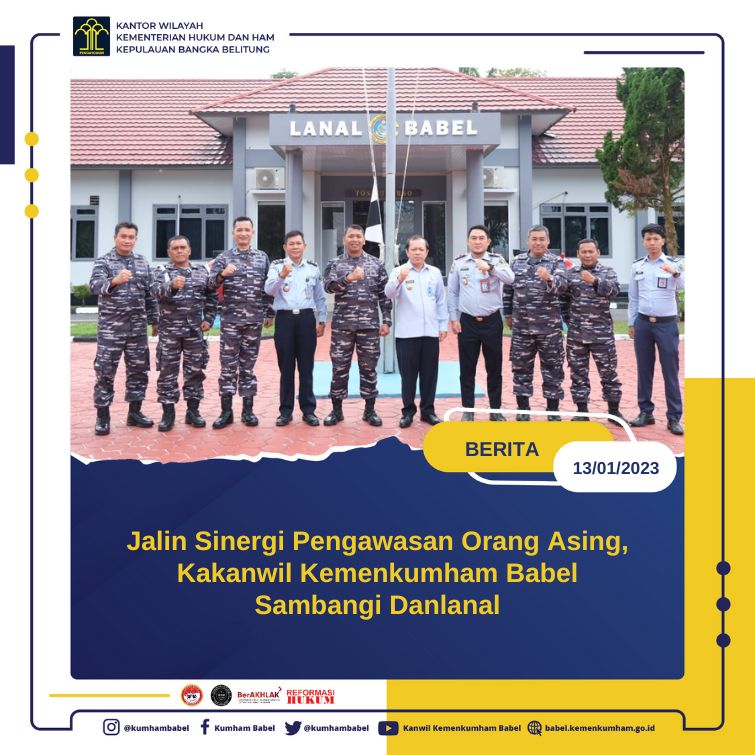 lpn_pkpinang's tweet photo. Jalin Sinergi Pengawasan Orang Asing, Kakanwil Kemenkumham Babel Sambangi Danlanal
@Kemenkumham_RI
@kumham_babel
@lpn_pkpinang
Harun Sulianto
#KumhamBabel
#LapasNarkotikaPangkalpinang
#HarunSulianto https://t.co/mdWhXgKhSc