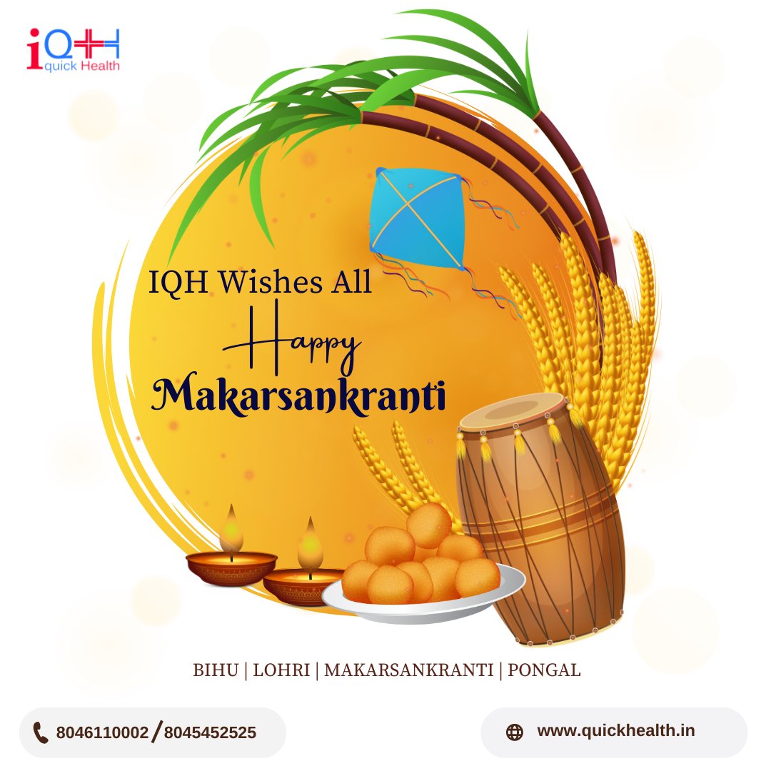 IqhLtd's tweet photo. Let the harvest festival season brighten your life with prosperity and success. Wishing Happy Lohri | Makar Sankranti | Pongal | Bihu to you all from IQH Medicare Team.

#HappyMakarSankranti #HappyPongal #happylohri #HappyBihu #HappyUttarayan #SpreadHappiness #IQH #quickHealth https://t.co/GtAVgKx9Ft