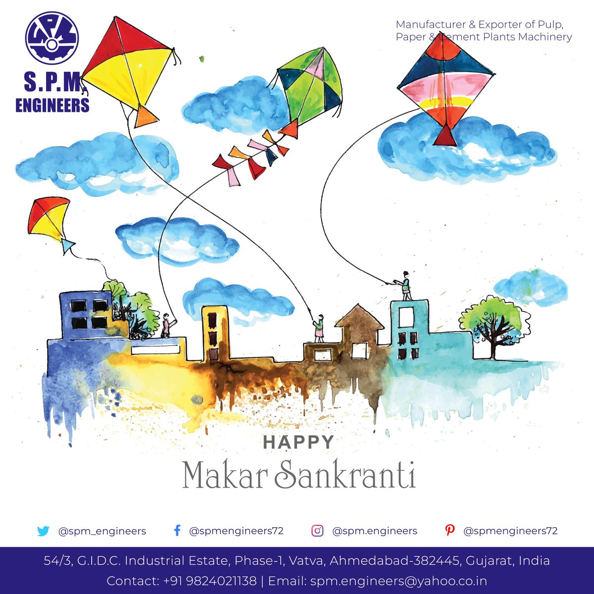 spm_engineers's tweet photo. Happy and safe Uttarayan!
.
.
.
#spm #engineers #digestor #mg #instagram #paper #cement #machine #popereel #dryers #bearinghousing #slatconveyor #trending #propaperdubai2022 #sustainabledevelopment #turnkeyprojects #uttarayan23 https://t.co/61C5XA5LC3