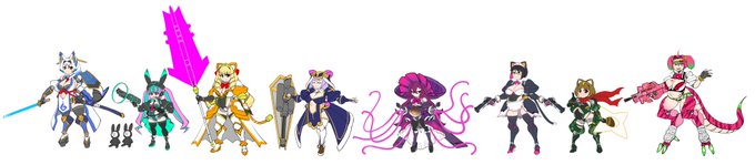 カラーバランス見るために並べてみたけどなかなかよろしいんじゃないでしょうか
赤が足りないか? 