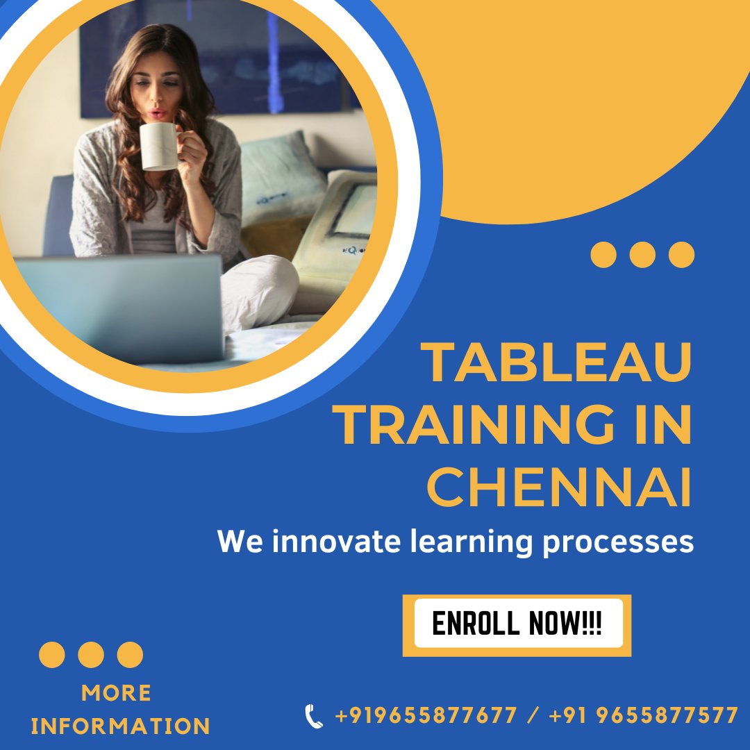 TharunV47163530's tweet image. Looking for Tableau Training in Chennai? 

🔗bit.ly/3XNn07p
📞+91 9655877677 / +91 9655877577.

#tableau #data #datastoring #tableautraining #tableauchennai