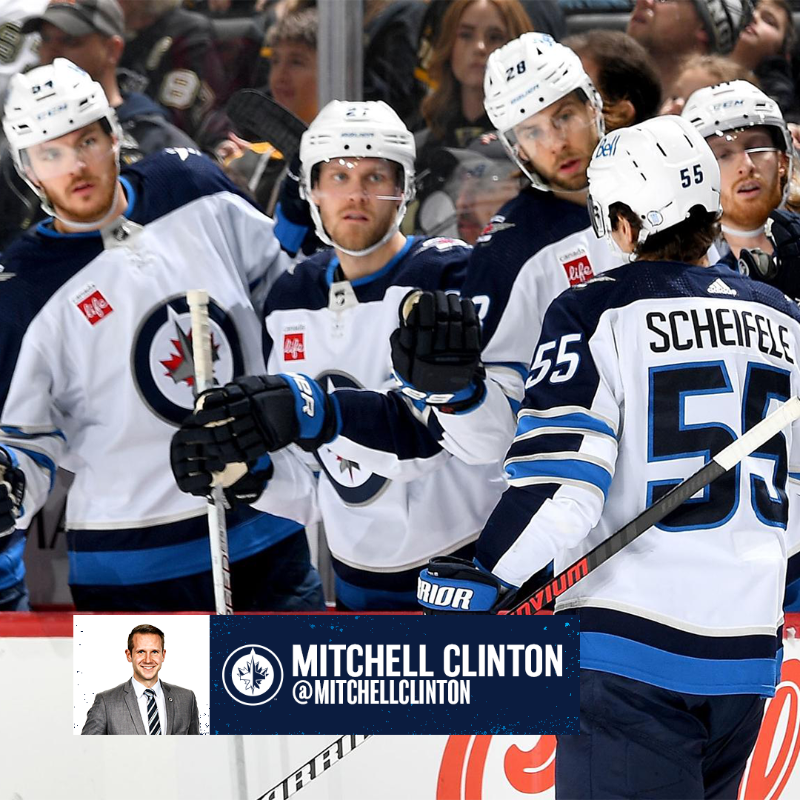 NHLJets's tweet photo. #NHLAllStarVote Mark Scheifele and the Jets saved the best for last on their three-game road trip!