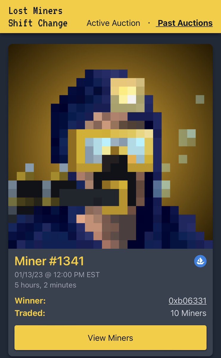 ethFRENCHIE's tweet image. Congrats @DoctaBre for doing a 10-to-1 trade and bringing home this hoodie scuba @LostMinersETH in the #shiftchange.