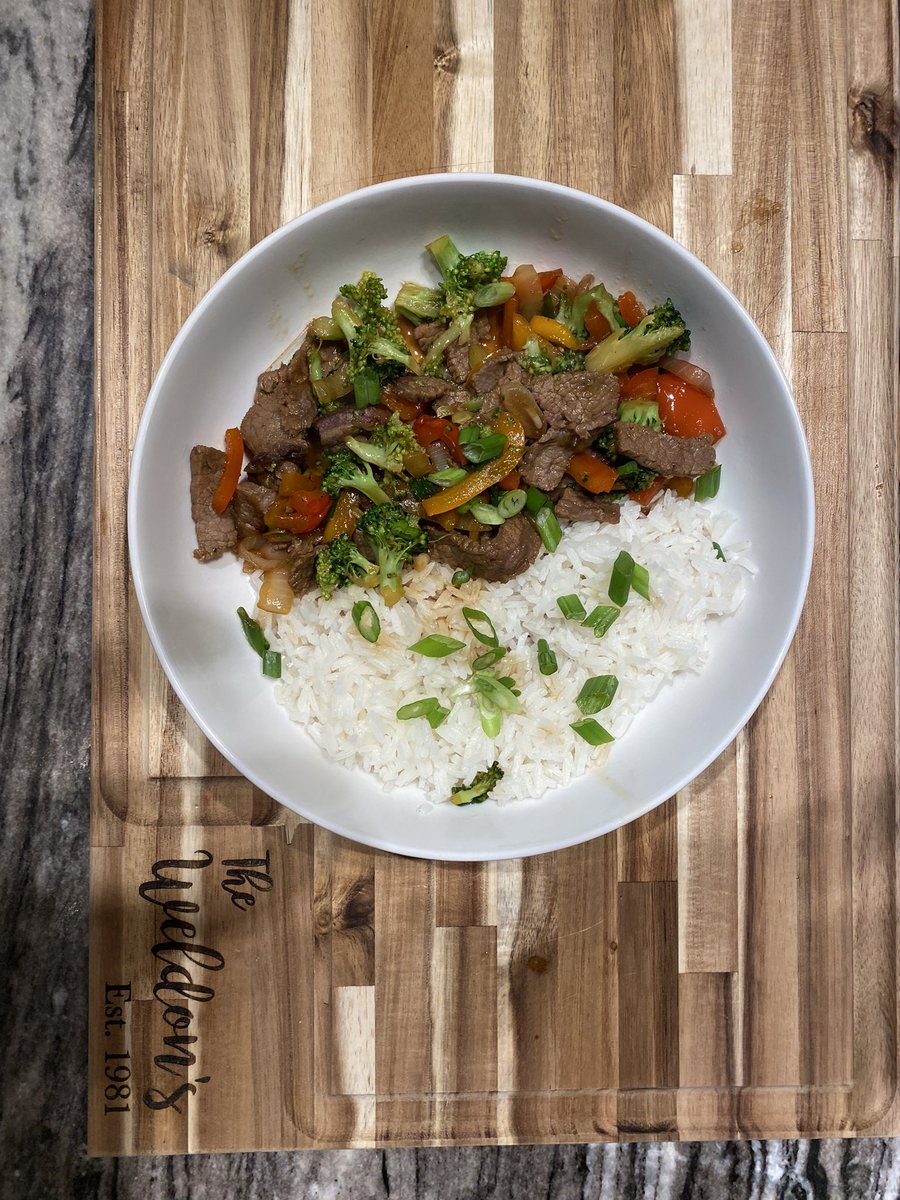 weldonfg's tweet image. Steak stir fry ! It’s what’s for dinner !