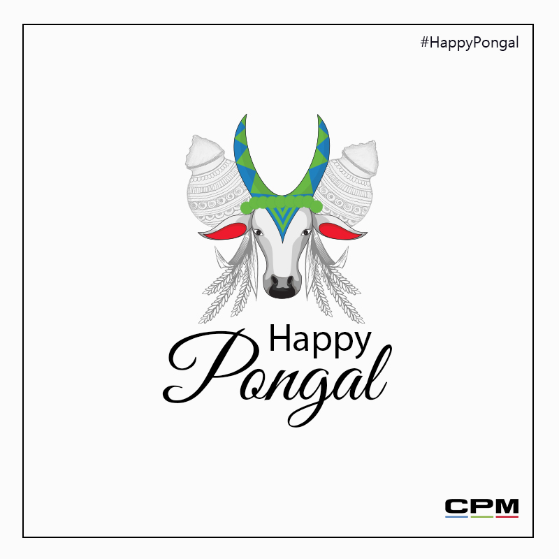 CPMIndiaSM's tweet photo. Pongal is a time to celebrate the harvest and give thanks for all the blessings in our lives. Wishing you a Happy Pongal from the team at CPM India! #cpmindia #makarsankranti #happypongal https://t.co/ciGD50rvAR