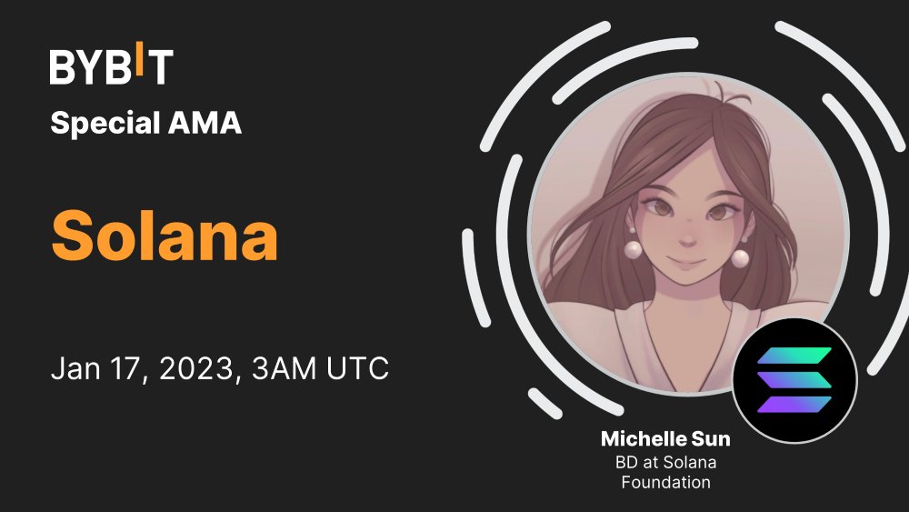 🔥 Are you guys ready to learn more about @Solana? The opportunity is here! Join us and stand a chance to win some rewards!

🤩 Join our discord AMA with Michelle, BD of #Solana Foundation on Jan 17, 2023, at 3AM UTC.

👉🏻 Join here: discord.gg/bybit