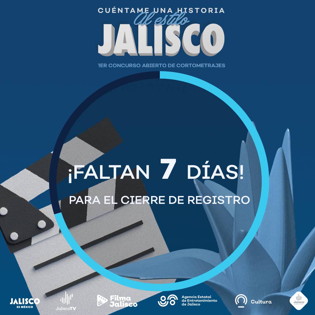 7 días para el cierre de convocatoria. ¿Ya subiste tus documentos?

📱Puedes comunicarte a DM
📧info@filmaenjalisco.com
📞33 9690 9660 extensión: 701