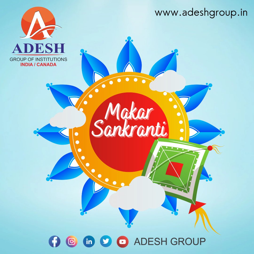 AdeshGroup's tweet photo. May this festival fill your life with lots of energy and enthusiasm, and help you get all the happiness and prosperity. Happy Makar Sankranti to all!

#adeshcanadacampus #adeshmedicalcollegeandhospital #adeshgroupofinstitutions #AdeshGroup #adeshuniversity #makarsankranti https://t.co/OzE6jng0ce