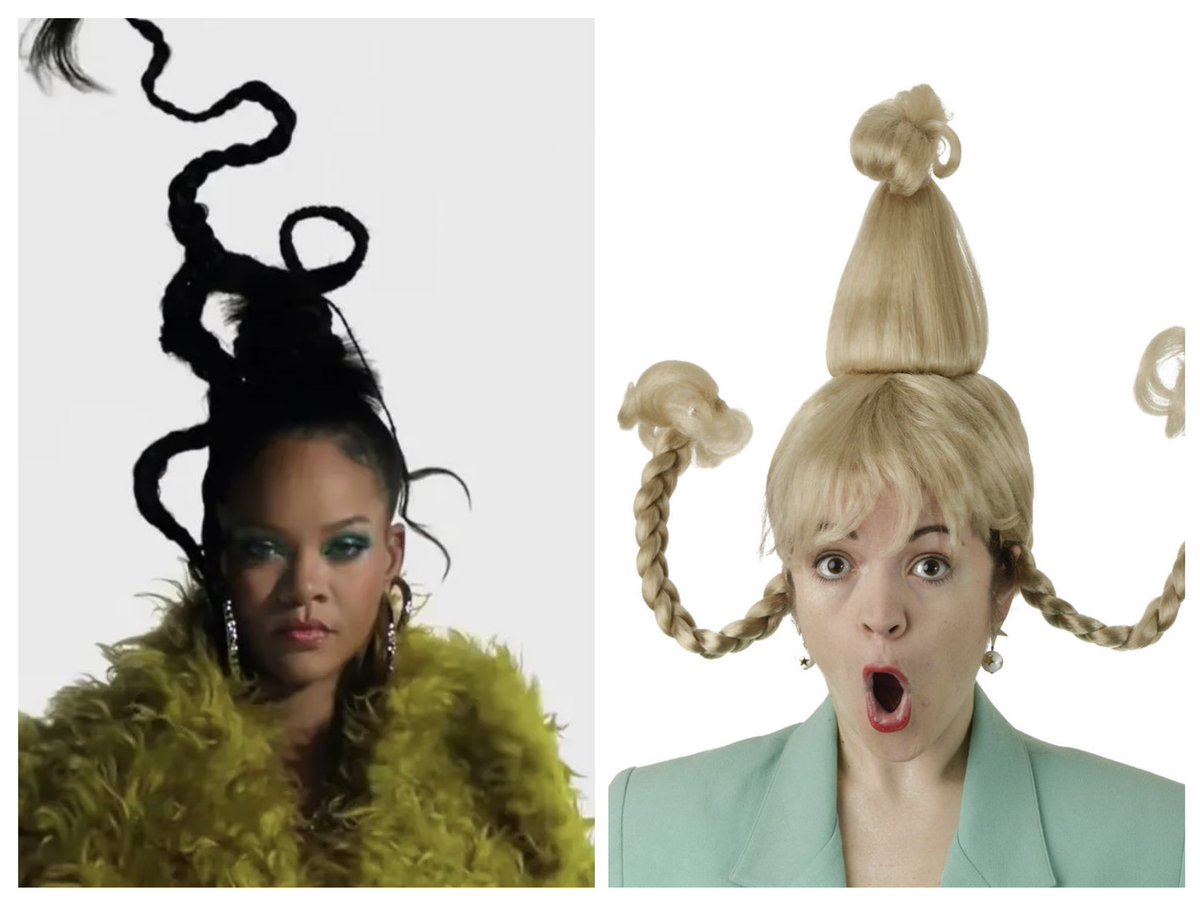 debraq1's tweet image. If Cindy Lou from Dr Seuss’s Whoville were hot, black and Rihanna!