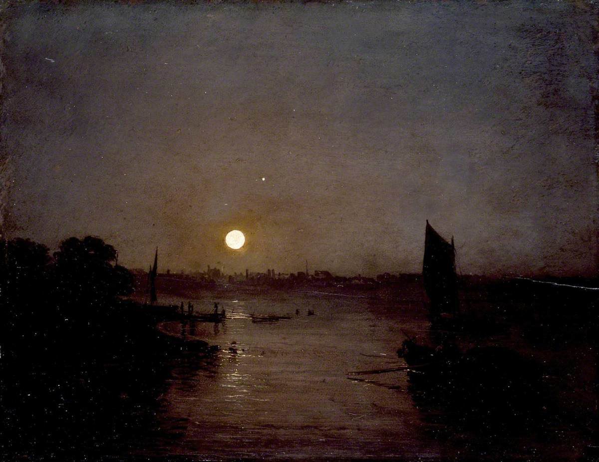 GloamingZine's tweet photo. Moonlight, a Study at Millbank (JMW Turner, c1797) https://t.co/DOAsvQAWgZ