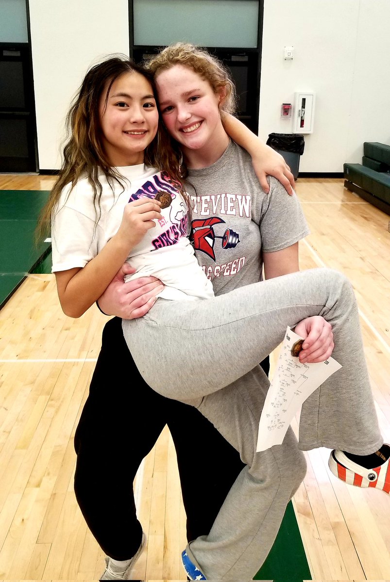 Fantastic day at the Schuyler Girls Wrestling invite for these two. 🔥💪🔥
@kennedy_karsch 🥇
@Leilou__8 4th
#StrongAndSassy #PeakWeek #Gr82BATrojan  #OurCoachIsBetterThanYours
