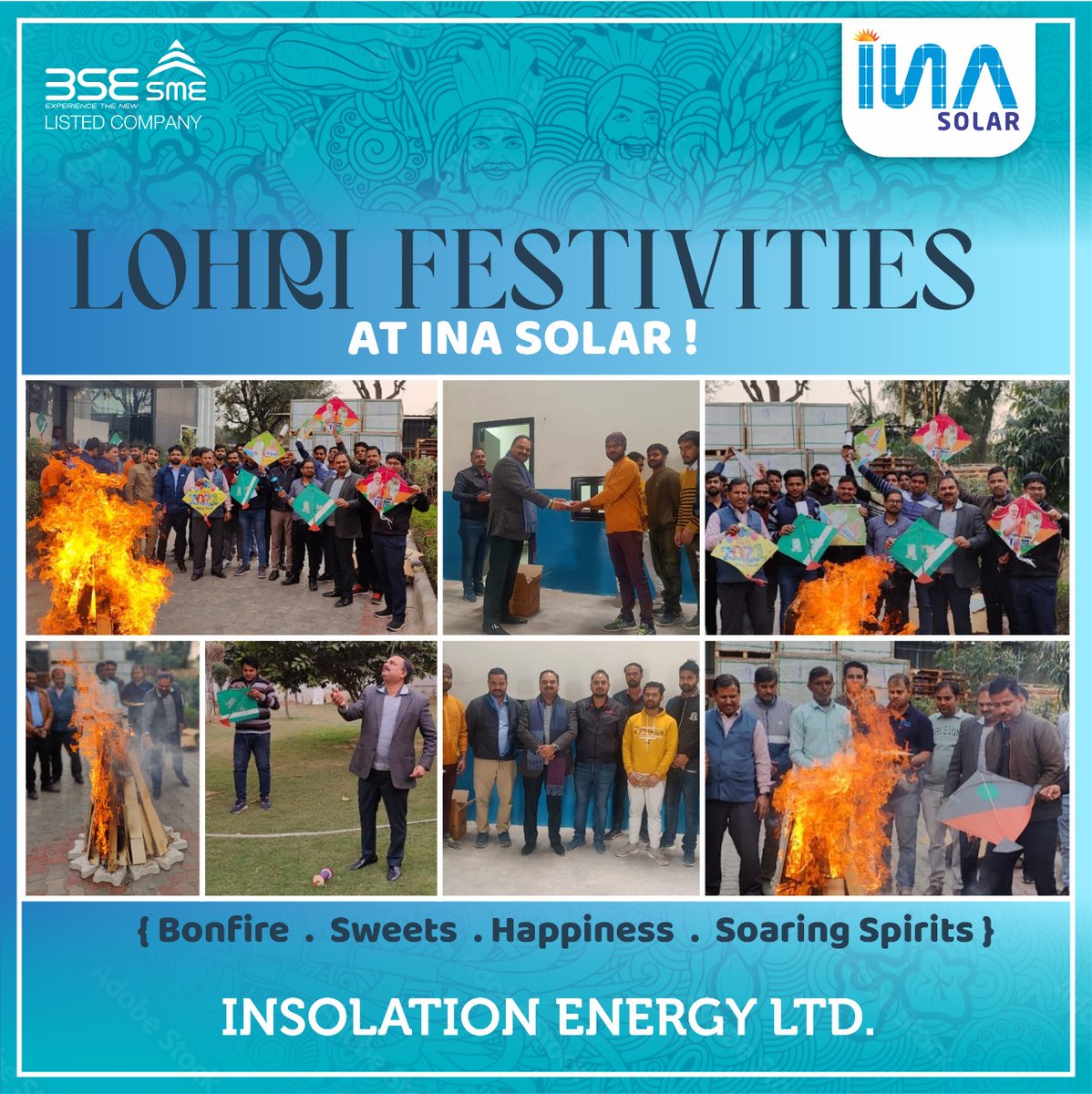 insolationenrgy's tweet photo. INA SOLAR fraternity got a warm respite from chilling winters as the management and staff gathered around the bonfire for Lohri celebrations at our factory premises. 
#happylohri2023 #lohri2023 #lohricelebration #TeamINA #INASolar #InsolationEnergyLtd #SolarEnergy #SolarPanel https://t.co/Wj7fo0N7ii