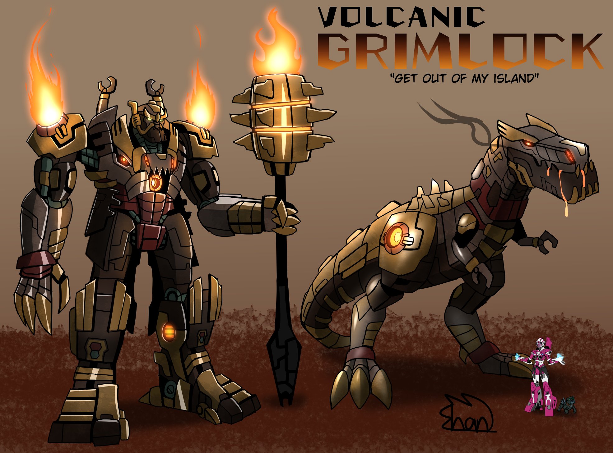 Transformers Fall Of Cybertron Grimlock Concept Art