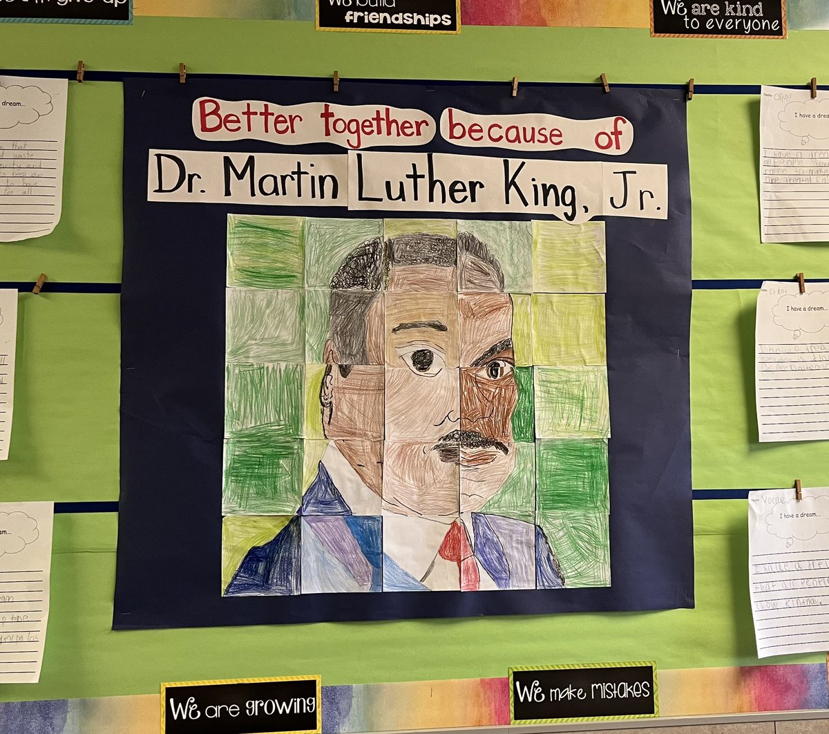 lisaporito's tweet photo. Loved our focus on Dr. Martin Luther King, Jr. this week and the conversations it sparked. @MinshewColts1 🐴♥️#YoubelonginMISD #1stgradersROCK #ourfutureisbright #BetterTogether https://t.co/TkNXzr7MgL