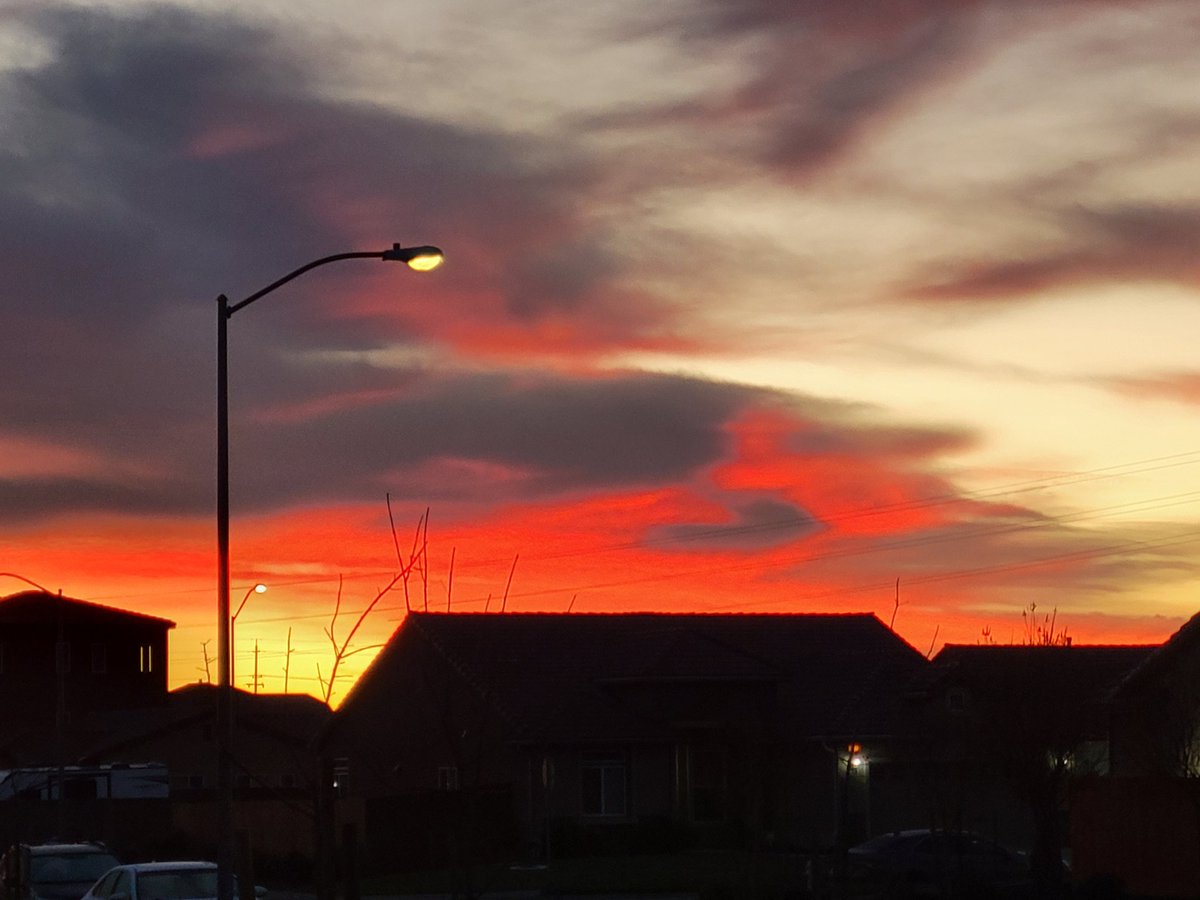 Out for my morning walk at sunrise in Merced, CA.  Gorgeous!