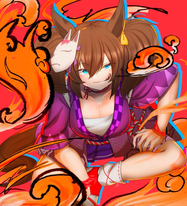 #彩度100にすると超派手うぉ…眩し… 