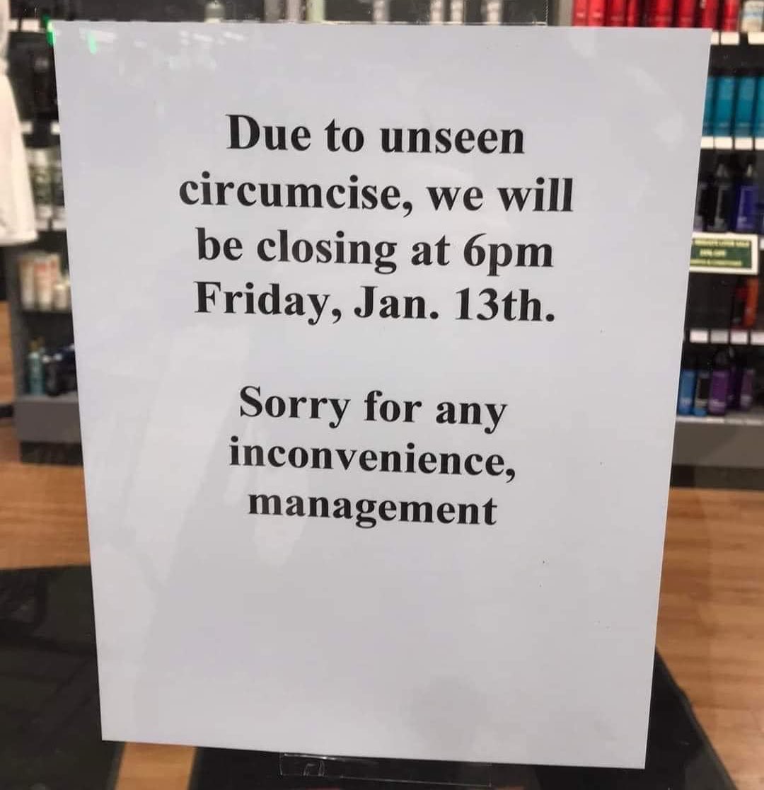 I feel bad for the person who got unexpectedly circumcised tonight 😬