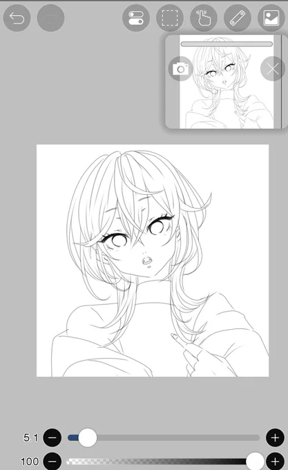 今こんな感じで描いてる💭可愛いかも