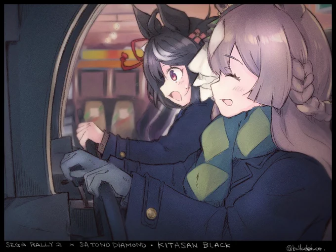 セガラリー2って書いたしエボ4とトミマキ/アクロポリスって書いたしAW11って書いたし最後は描いてないねごめんね(特徴的なメーターはヒントになるかな) 