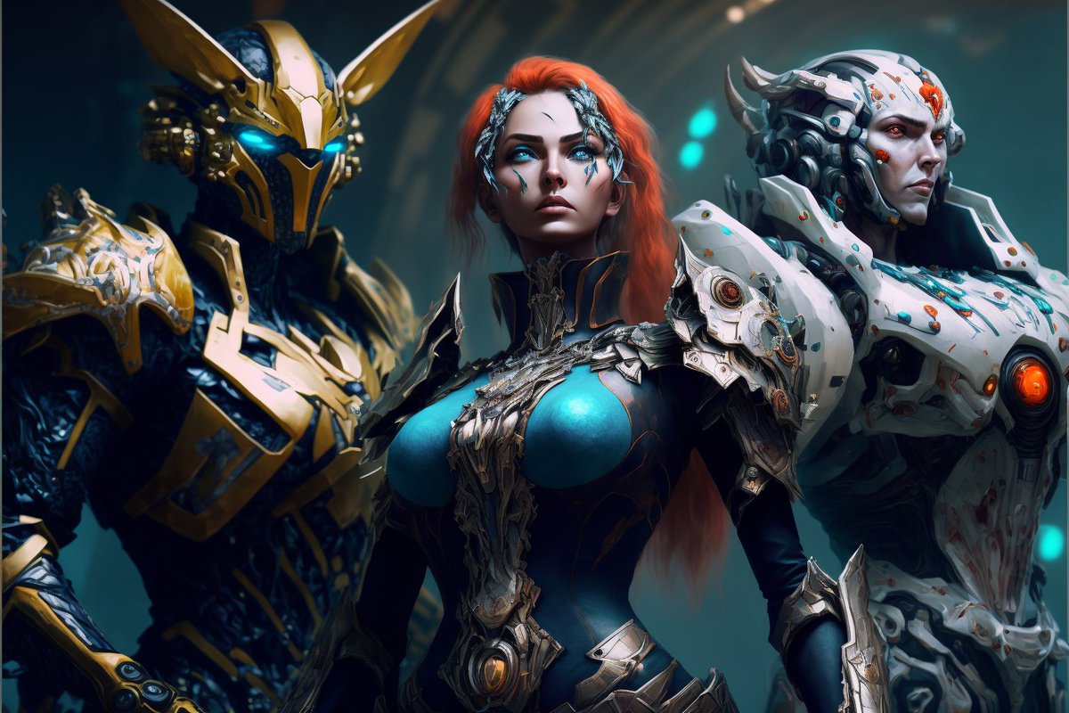 ArcaneaNFT's tweet photo. Arcanean Squad 🔥
#Bionoids #Bionic #fantasyworld #Arcanea https://t.co/IespMb9hLc