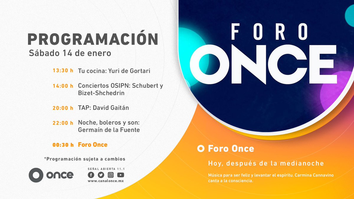 CanalOnceTV's tweet photo. La #música 🎵 nos puede provocar tantas cosas... como hacernos reflexionar, y justo eso es lo que busca Carmina Cannavino con "Talita Kumi".
Escúchala después de la media noche en #ForoOnce 🎤.
Ve +: https://t.co/AJ4tj24hsF https://t.co/PJDLjsCAXO