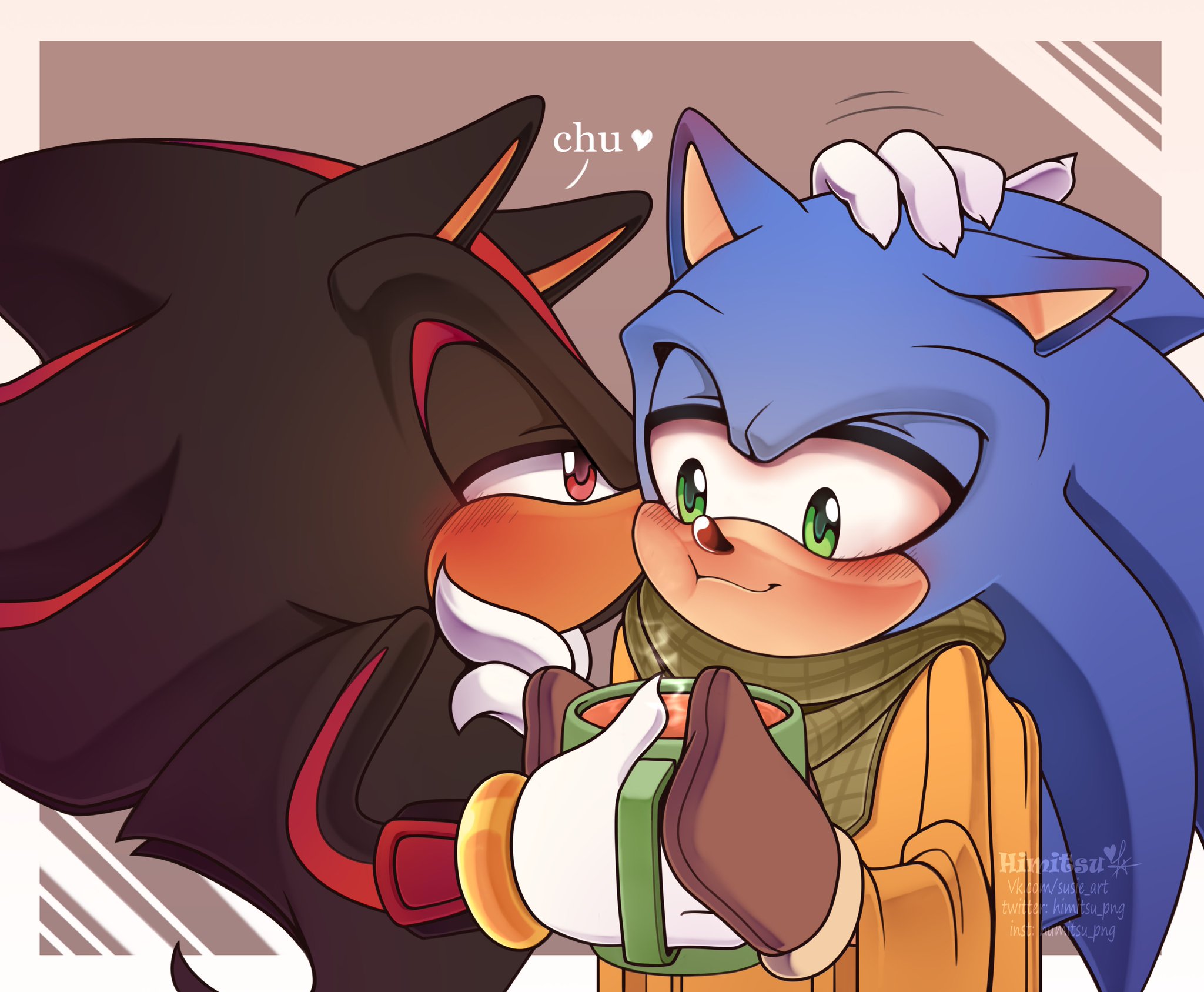 ℌ𝔦𝔪𝔦𝔱𝔰𝔲 (COMMS OPEN) on X: This is the first time they've seen a kiss  on the cheek, and Sonic now wants to give it a try #sonadow #shadonic  #SonicTheHedgehog #ShadowTheHedgehog #sonic #shadow #