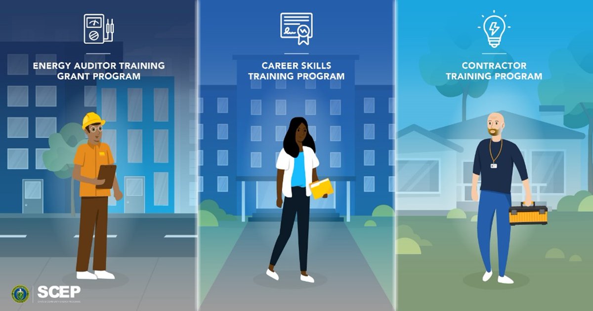 DOECMEI's tweet photo. Free next Friday? Join us on Jan 20 at 1PM ET for a webinar exploring several new #EnergyEfficiency workforce development programs worth $260M & answer any questions you have. Register in advance here: https://t.co/4Ra5vpsX8T
#IRAopportunity #BILopportunity #CleanEnergyWorkforce https://t.co/rHxBGo67C4