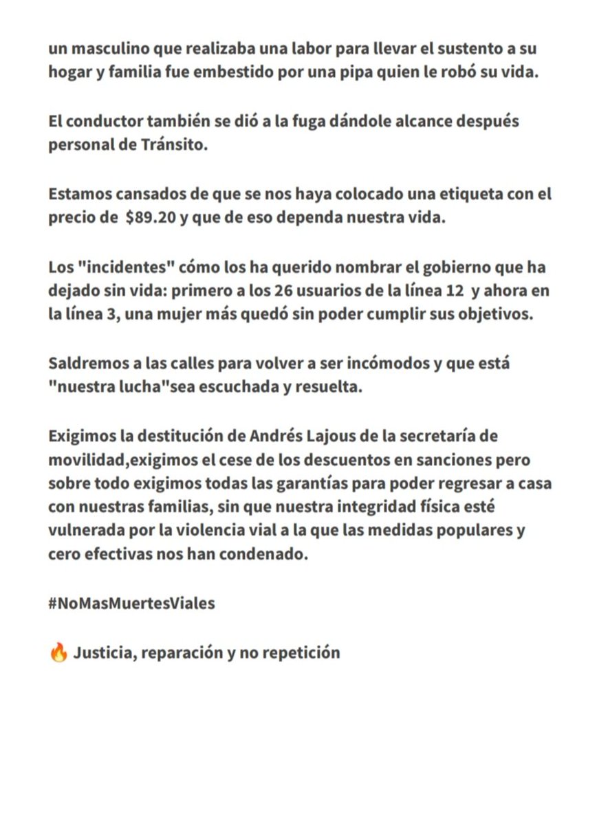 evedian26's tweet photo. Si no hay seguridad #MetroPopular
@Claudiashein no nos callaras !!
 A la Ciudadanía:
Disculpen las molestias estamos buscando seguridad y justicia!!
Movilidad digna y segura !!
Calles para todos !! https://t.co/n6gtCEHyJM