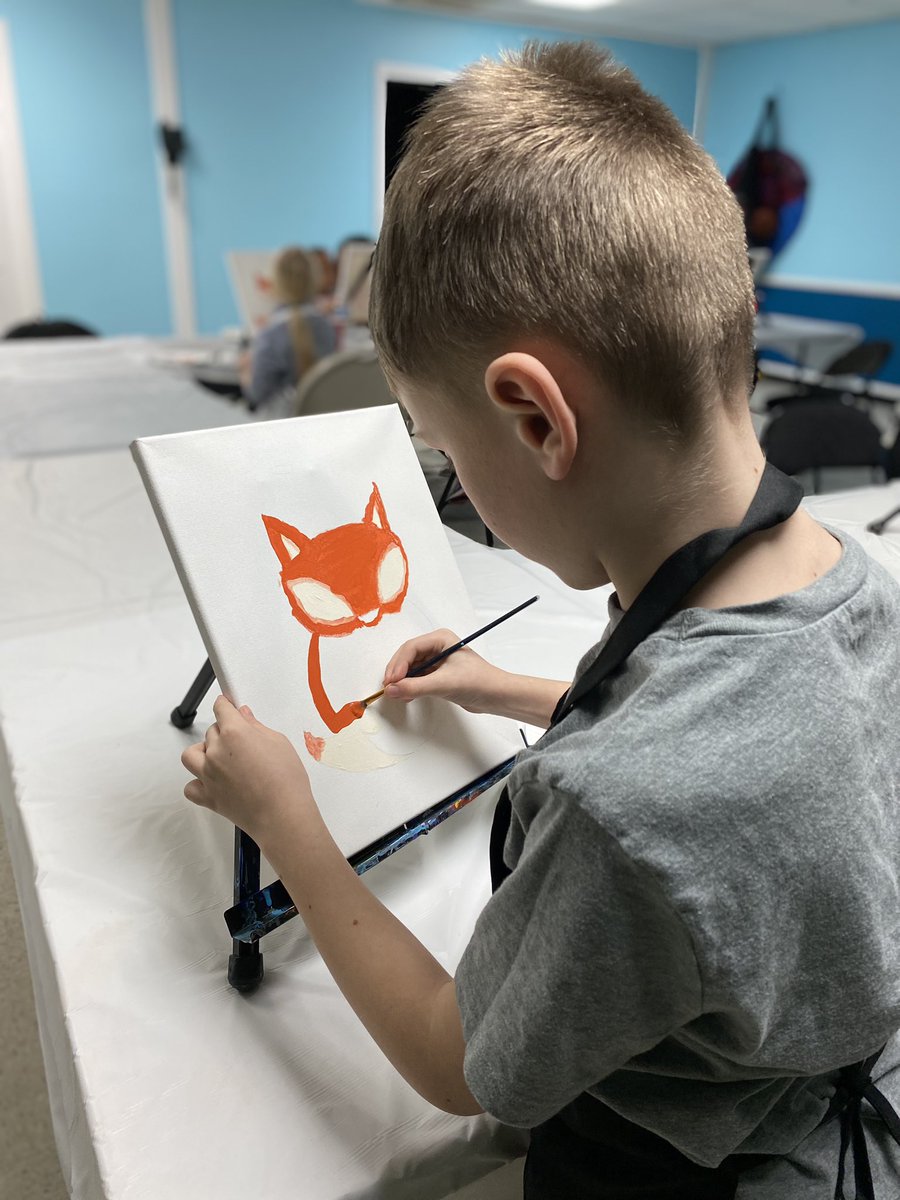 BillericaRec's tweet photo. Lots of focus tonight as we paint our foxes at Kids Night Out! https://t.co/ZPLkoFJ5RO