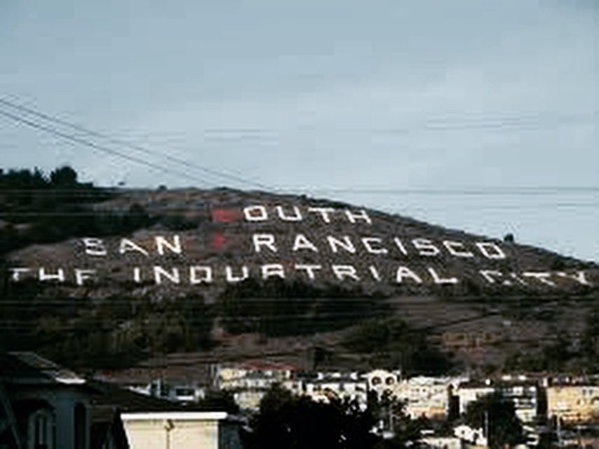 NinerRonnie's tweet photo. These guys are pros! Just a little break from the rain and they were able to paint the SF on Sign Hill to red. Go Niners! #southsanfrancisco #signhill #49ers #redandgold #49ersFaithful #SF49ers https://t.co/FjlxjJ5Sgm