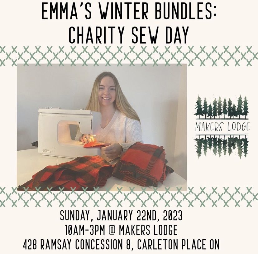 Exciting News!! On Sunday January 22nd, @makerslodgecp is hosting a Sew Day for Emma’s Winter Bundles! 
Check out my Instagram post @emmaswinterbundles for more details as to where to sign up!
