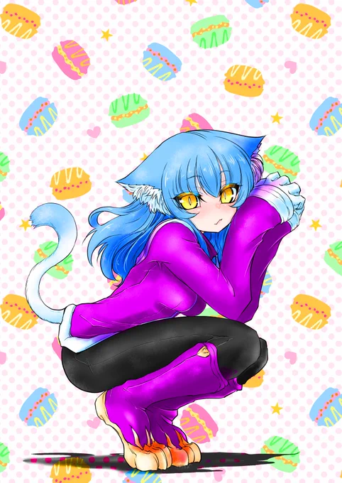 謎のトレンドシャオあんま変わらないんだ #絵を彩度100にすると超派手 