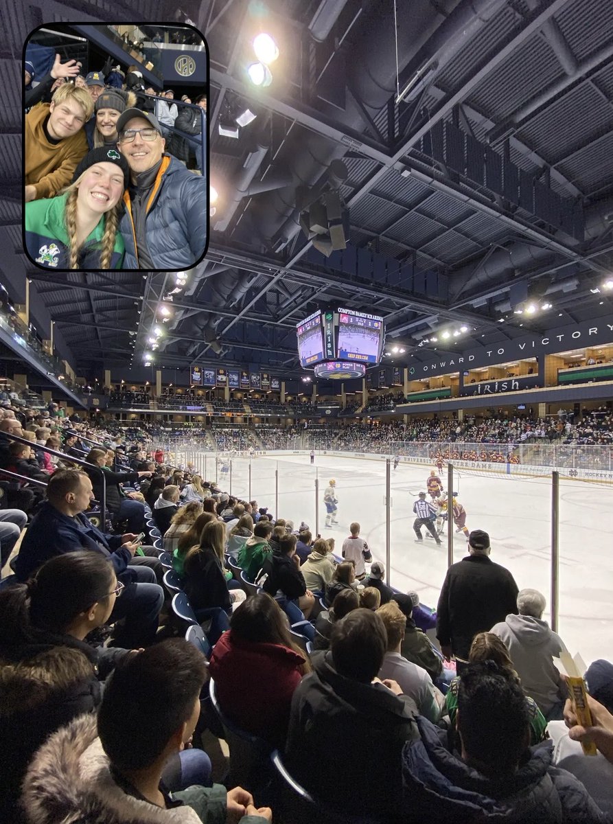 NathanScroggins's tweet photo. Little family fun @ Notre Dame Hockey!!!  

LETS GOOOOOO! 

#ndhockey https://t.co/Lc0EiBKk1A