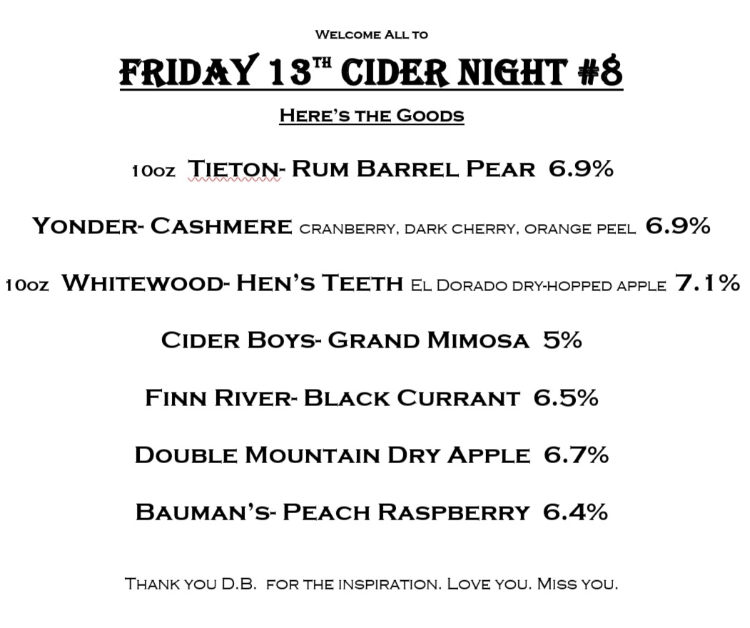 Parkway_Tavern's tweet photo. ππβ€οΈ
.
@tietoncider
@wwcider
@CiderboysCider
@DoubleMountain
@bauman_cider @BrewYonder
#CiderNight #OnTapTacoma #NotBeer #GlutenFree #ParkwayTavern https://t.co/bSjzEvKIux