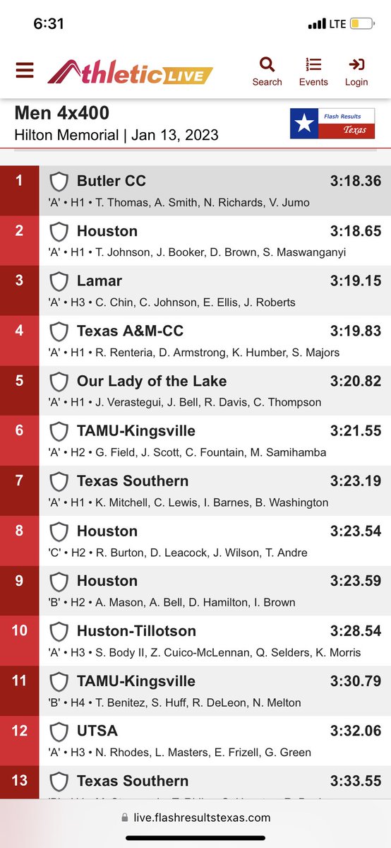 Great first meet back to start the semester at the University of Houston. Lots of great performances. Mens 4x4 finishes off the meet with a great time. Lots of speculation we shouldn’t have been in the fast heat. The results speak for themselves.