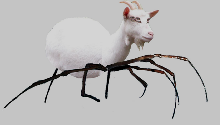 MortarPestleUSA's tweet photo. Remember SpiderPig from the Simpsons.? Someone ACTUALLY Made a #SpiderGoat! https://t.co/GicU378fdI Google 4 Urself! https://t.co/hEzkWTwbRs