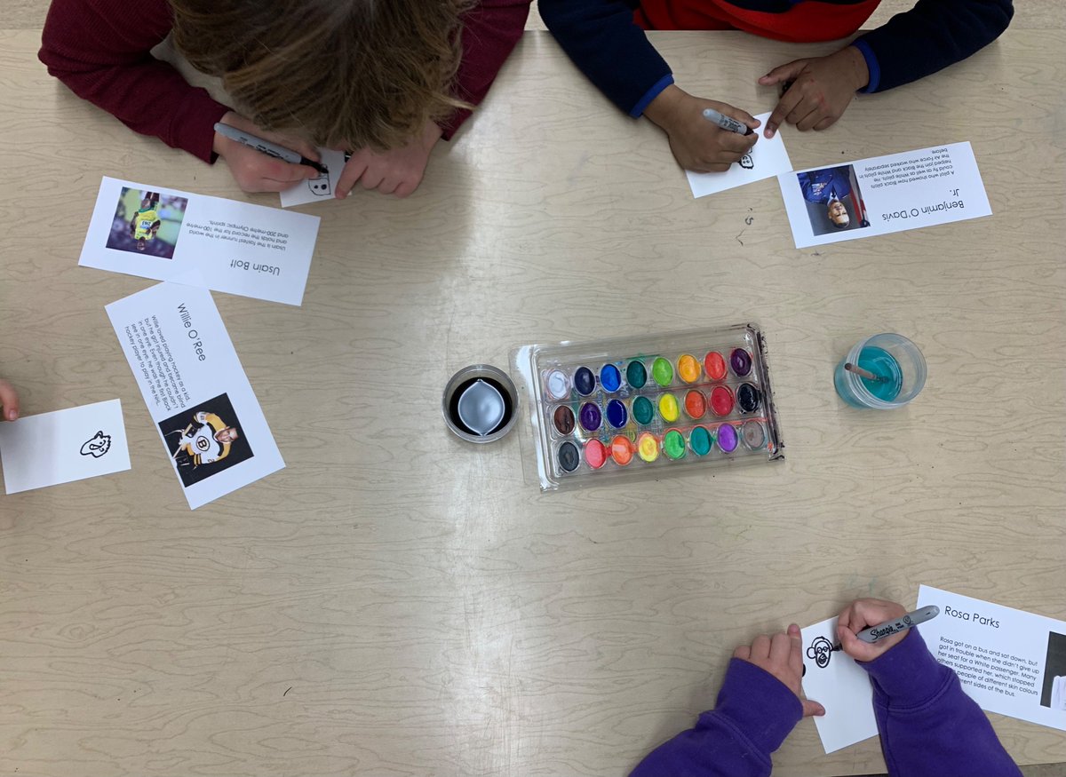 SimrynMann's tweet image. We spent time today learning some of the stories of historical and current Black figures who have changed our world for the better. We drew them to remember their stories and to use as characters when we do storymaking to inspire new ones  #BlackExcellenceDay #sd36learn