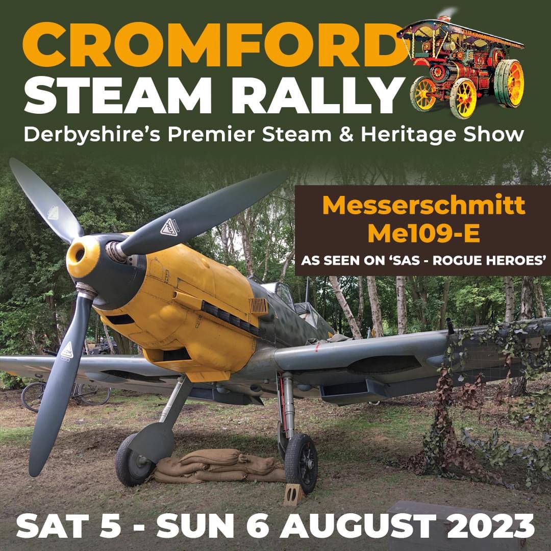 CromfordSteam's tweet photo. This Messerschmitt, ME109E will be with us this year in our military section https://t.co/4S2Y4ctyEf