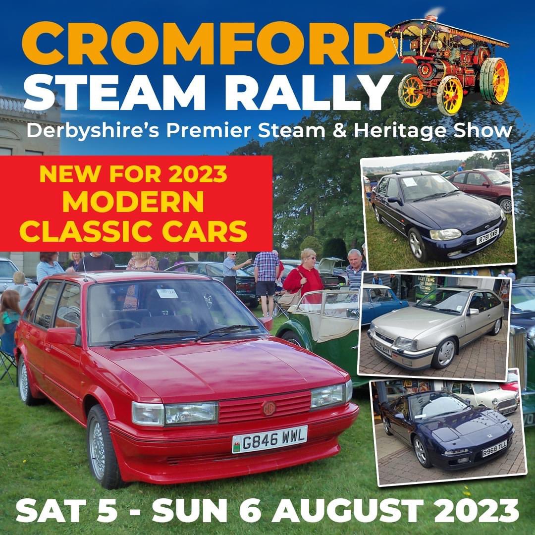 CromfordSteam's tweet photo. New this year Modern Classic Cars https://t.co/S5A8jhf0P9