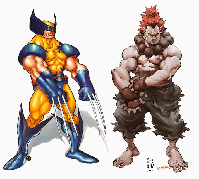 Classic collaboration w/  X-Men vs Street Fighter#wolverine #akuma #XMen #StreetFighter #MARVEL #CAPCOM 